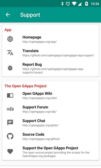 Open GApps 1.0.3截图2